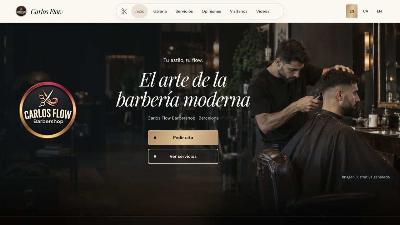 Captura real de la web Carlos Flow